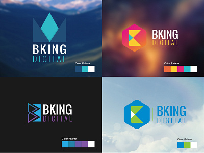 BKINGDIGITAL Proposals colors digital illustrator king logo logo design proposals