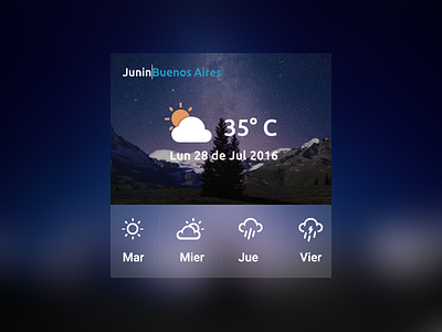 Weather Widget application clean colors flat interface layout minimal news search paisadutch transparent ui ux weather web widget