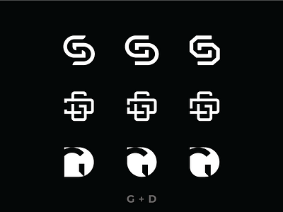 G + D Monogram d g letter logo monogram monograma typography vector