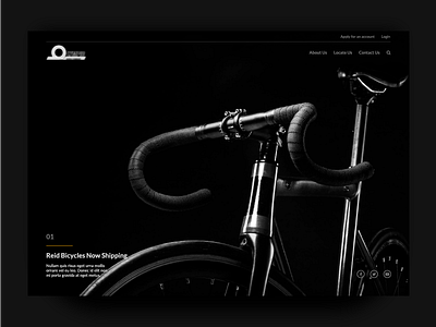 E-commerce Bicycle Site bicycle bike dark e commerce flat hero landingpage paisadutch shop ui webdesign website