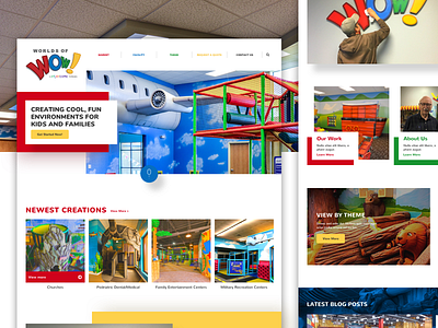 Wow Landing cards colors dailyui landing page playful site tiles ui ux website