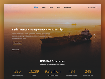 Logistic and commercial tanker operators. cargo design landing page design landingpage logistic logistics paisadutch ship transport uidesign uiux ux design