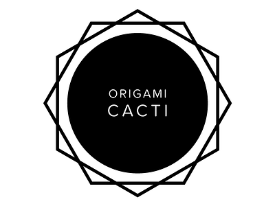 Origami Cacti branding logo stamp