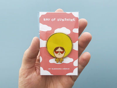 Ray Of Sunshine Pin cute design fashion illustration illustration art pin pin design sun sunshine vector