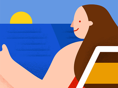 Summer Read adobe ilustrator arosio beach editorial illustration eleonora eleonora arosio illustration vector vectorart
