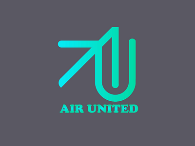 Air united blue board branding colors corners design grids job logo logotype lucid mark modern recruitment rounded sign startup value vector
