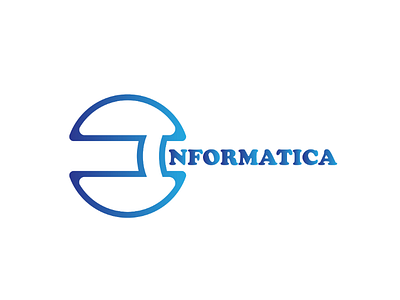 Informatica blue board branding colors corners design grids job logo logotype lucid mark modern recruitment rounded sign startup value vector