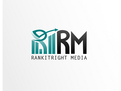 RankItRightMedia Logo Concept branding icon icon design logo logo design logotype minimal seo statistics stock typography