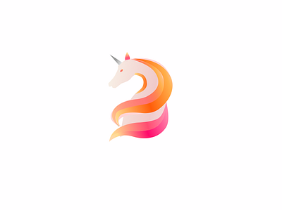 Unicorn Logo abstract colorful logo gradient design gradient logo gradientlogo gradients horse logo logodesign logos logoset logotype magic magical minimal surreal logo unicorn unicornlogo