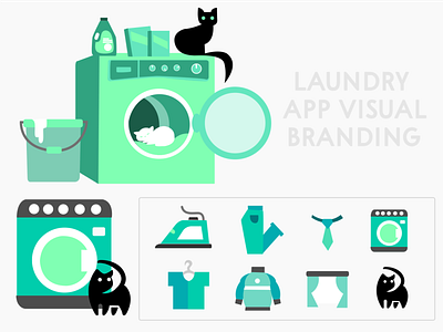 Laundry App UI Visual Branding illustration laundromat laundry laundry app laundry app ui ui app ui application ui designer ui ux web uidesign uiux visual branding web designer