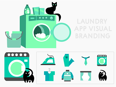 Laundry App UI Visual Branding