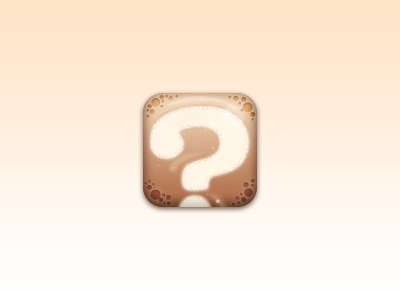 Icon Attempt #2 brown bubbles coffee icon iphone latte question mark tea