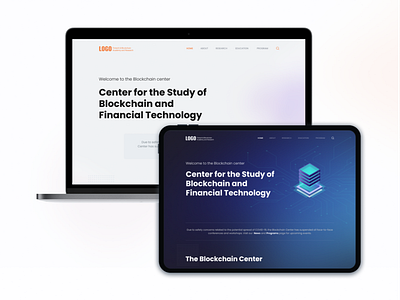 Blockchain Center blockchain ui ux website design