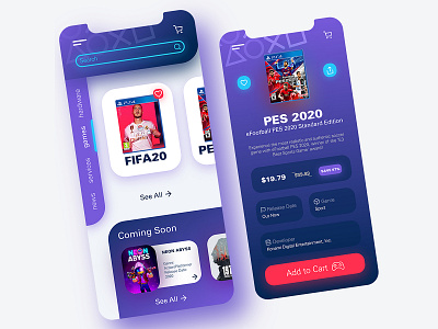 game season adobe adobe xd app fifa fifa 20 flat game games pes pes2020 ui uidesign uiux userinterface ux uxui