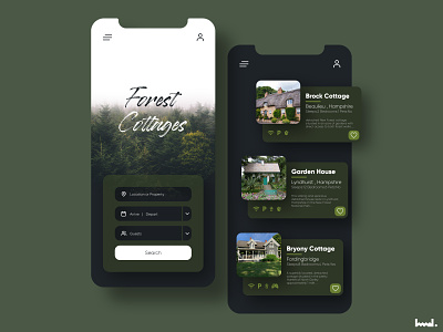 Forest Cottages design ui uidesign uiux userinterface ux uxui web website