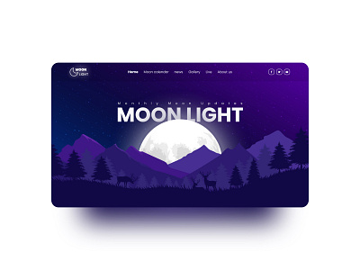 website ui "moon light" adobe xd moon ui uidesign uiux userinterface ux uxui web website