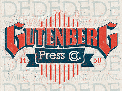 Gutenberg Press Co. Logo graphic design johannes gutenberg logo
