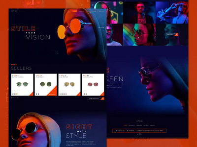 Vake - Website promoting new glasses design fashion figma glasses landingpage promotion shop typography ui ux web webdesign website