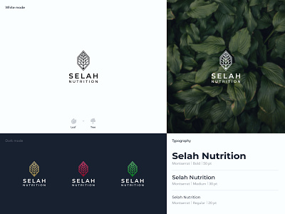 Selah Nutrition leaf logo nature simplicity tree vector