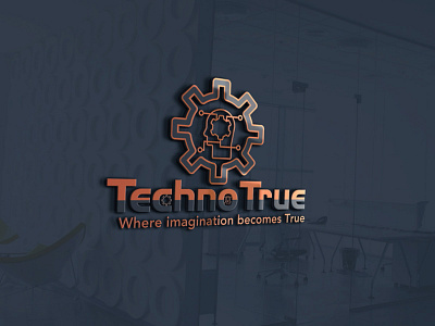 Techno True Where Imagination Becomes True bannner branding company brand logo design logo logo design minimal professional technology logo typography vector