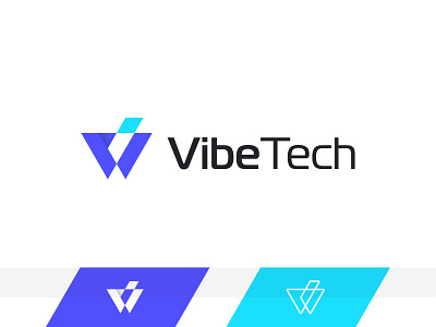 V tech logo mordern minimalist creative vector  Business  logo d