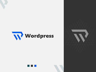 WP Letter Logo-Wordpress Logo mordern minimalist creative vector photoshop
