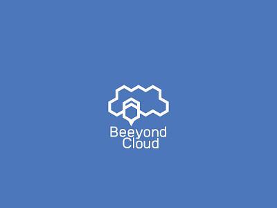 Beeyond Cloud abstract logo bee cloud logo data technology line art logo negative space logo technology