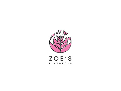 Zoe's Playgroup abstract childcare logo feminine logo lineart luxurious minimalist minimalistic logo modern nursery playful playgroup sophisticated