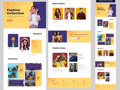 Fashion marketing landing page