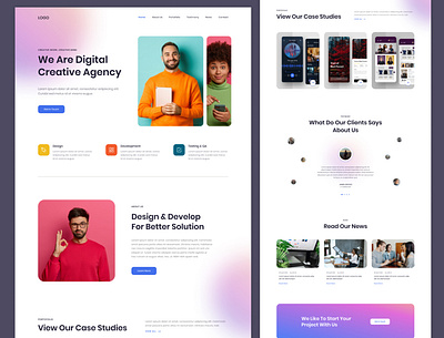 Digital Agency landing page agency branding clean design development fashion