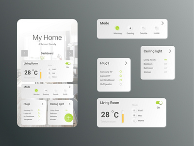 Smart Home Application app design design digital design smarthome ui uiux user interface ux