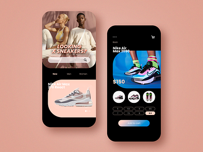 Sneakers App Store app app design design figma instagram iphone app minimal mobile sneakers ui ux