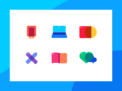 Icon Colorful color flat flat icons icon learn work xyuner