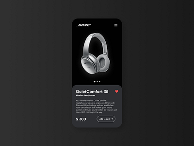 Headphones product page app design flat icon minimal type typography ui ux web