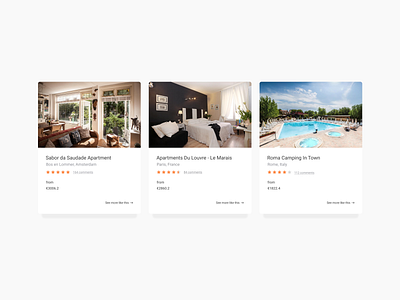 Preview of the accommodation booking service