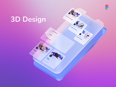 3D Isometric Mobile Design 3d figma isometric mobile design skew