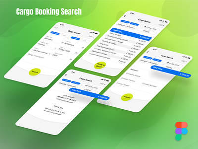 Cargo Booking Screens design figma isometric mobile mobile app mobile design ui ui screens