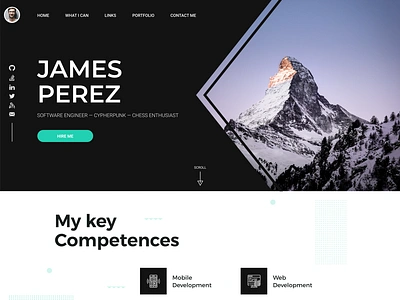 Programmer Portfolio Design mobile portfolio typography ui webdesign