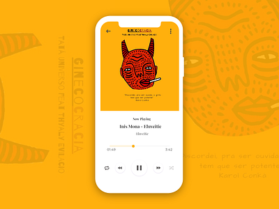 Music Player - Daily UI 009 009 daily daily 100 challenge daily ui dailyui design music music player ui ux xd yellow