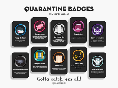 Quarantine Badges. badge badges design gamification illustration quarantine