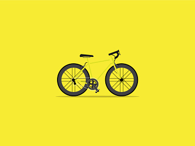 Yellow Bike design icon illustration yellow