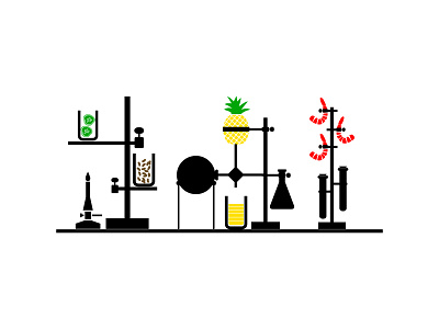 Laboratory design icon illustration