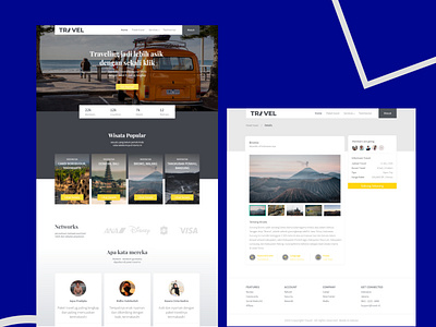 Mockup Travel design ui ux web