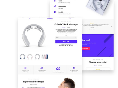 Cuberio eCommerce Landing Page Design branding design ui web website
