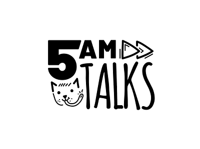 5AM Talks Logo Concept branding design funky graphic design illustration illutration logo vector