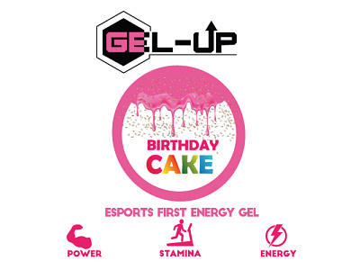 Birthday Cake Label Design | Design For GEL-UP Brand bottle label design branding design dribbble label design agency label design ideas label design png label design vector labeldesign logo logo design logoconcept logodesign logofolio logotype product label ideas vector vectorart