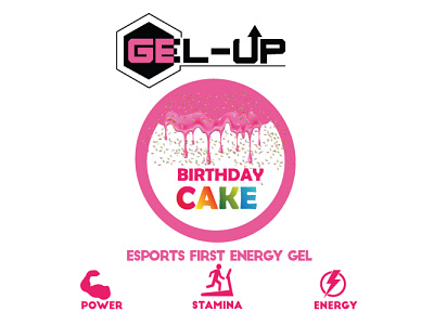 Birthday Cake Label Design | Design For GEL-UP Brand
