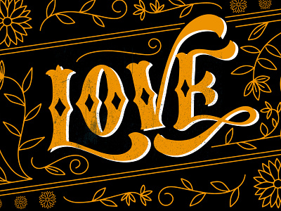 Vintage Love Lettering art design illustration illustration art lettering lettering art lettering artist type typography vintage vintage design