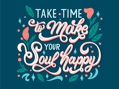 Soul Happy art design freepik happy illustration illustration art lettering lettering art lettering artist soul type typography