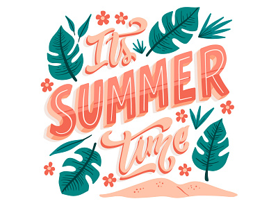 It´s Summer Time! art design digital digitalart freepik illustration illustration art illustrator lettering lettering art lettering artist type typography vector vectorart